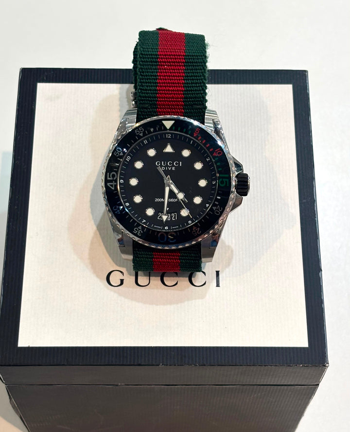 GUCCI 45MM DIVE WEB WATCH