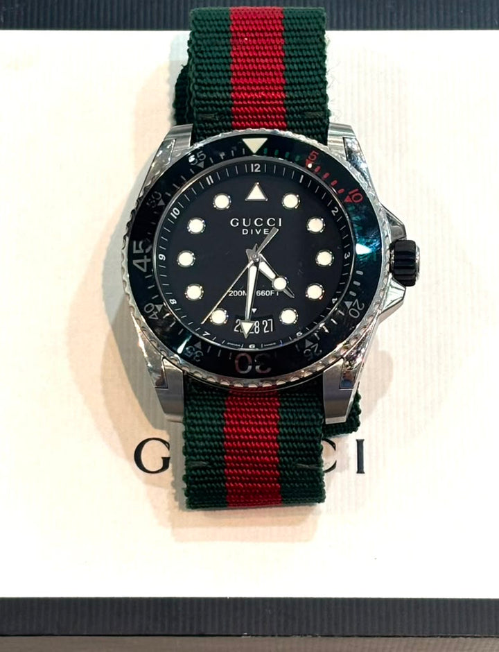 GUCCI 45MM DIVE WEB WATCH