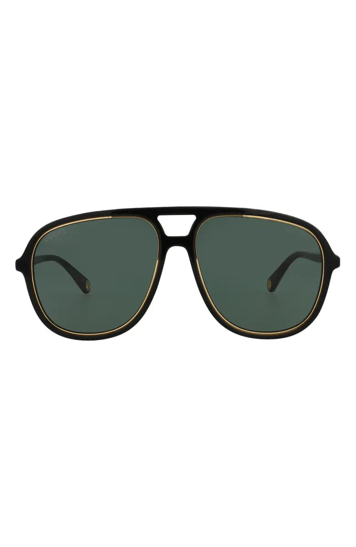 GUCCI 57MM AVIATOR SUNGLASSES