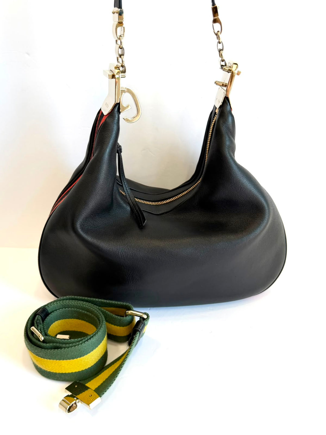 GUCCI ATTACHÉ SMALL CALFSKIN LEATHER SHOULDER BAG