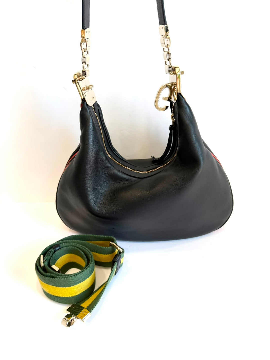 GUCCI ATTACHÉ SMALL CALFSKIN LEATHER SHOULDER BAG