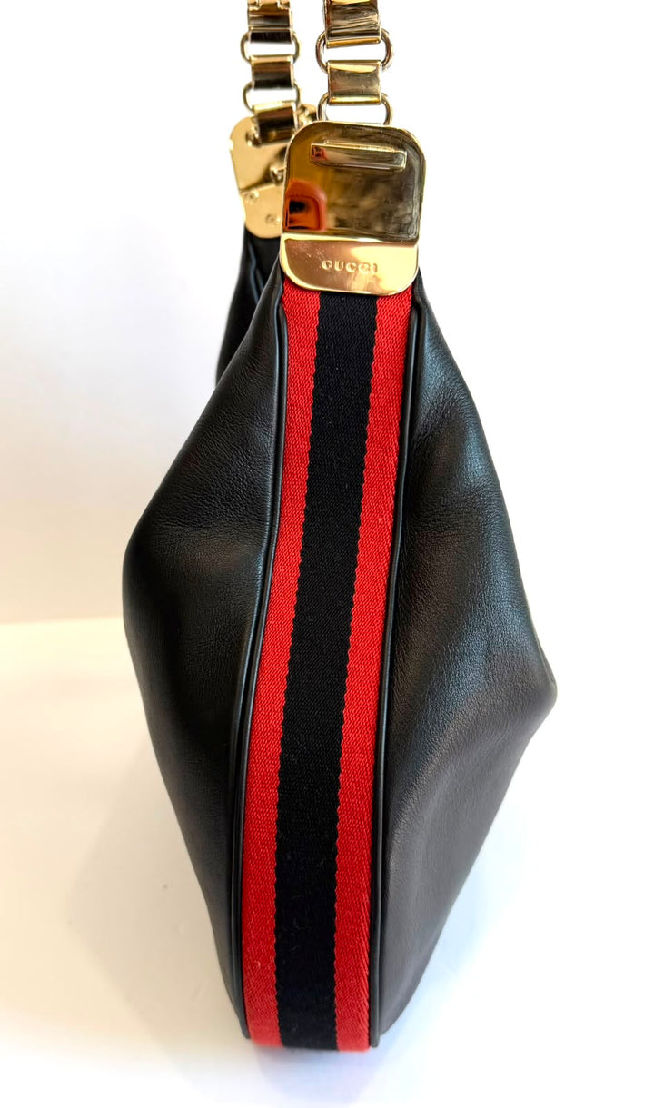 GUCCI ATTACHÉ SMALL CALFSKIN LEATHER SHOULDER BAG