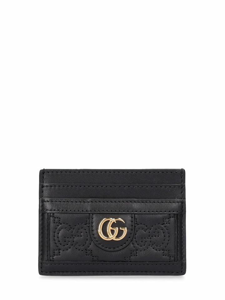 GUCCI GG MATELASSÉ CALFSKIN LEATHER CARD CASE