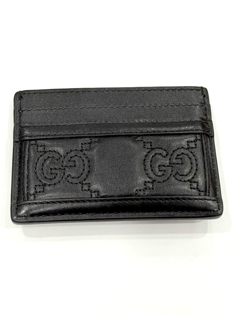 GUCCI GG MATELASSÉ CALFSKIN LEATHER CARD CASE