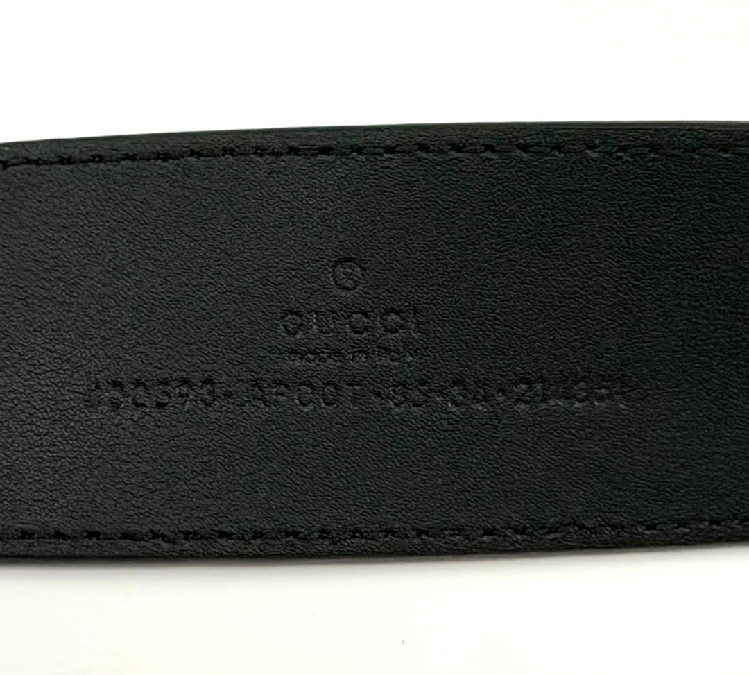 GUCCI GG BUCKLE CALFSKIN LEATHER BELT