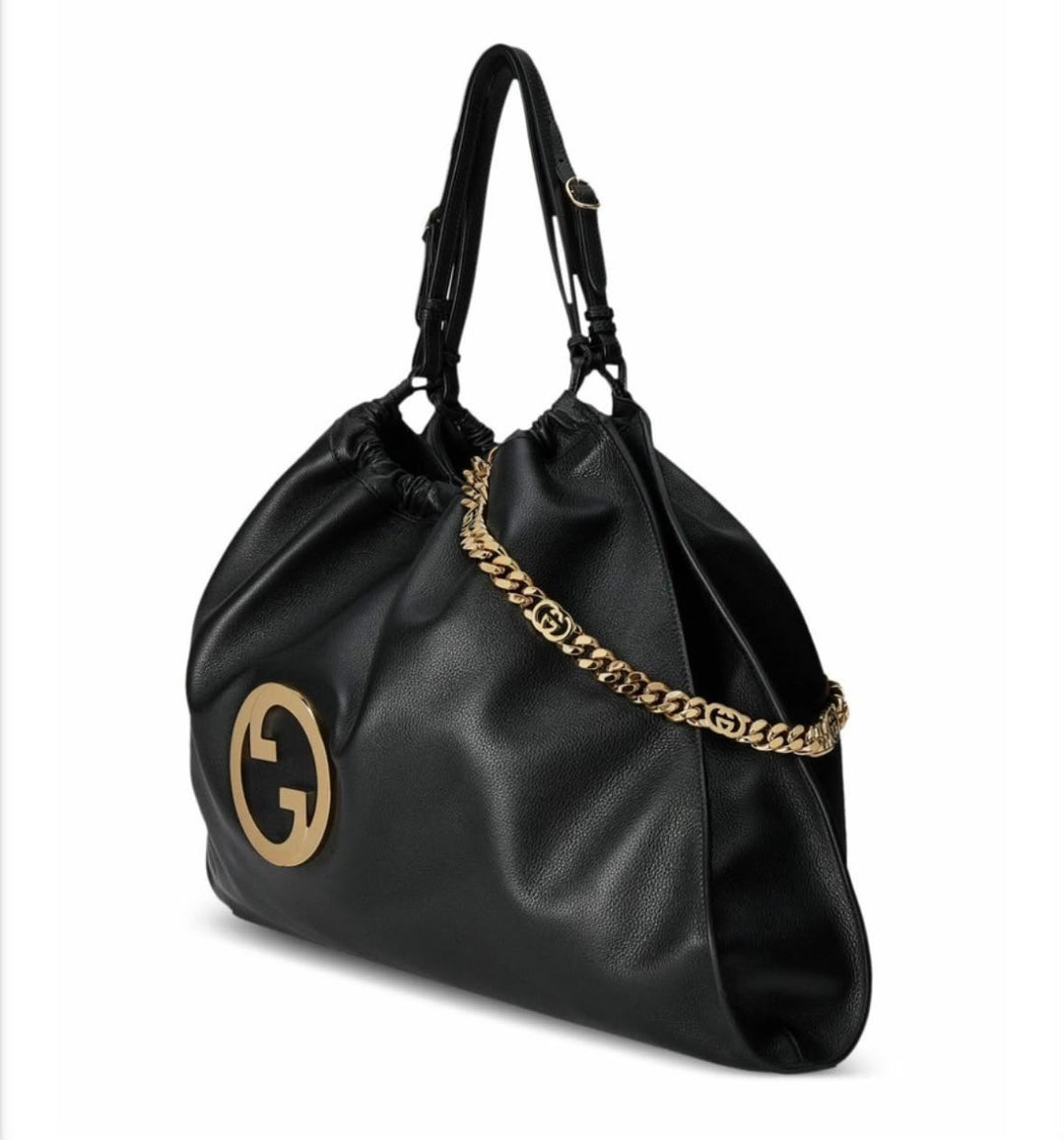 GUCCI BLONDIE LARGE CALFSKIN LEATHER TOTE BAG