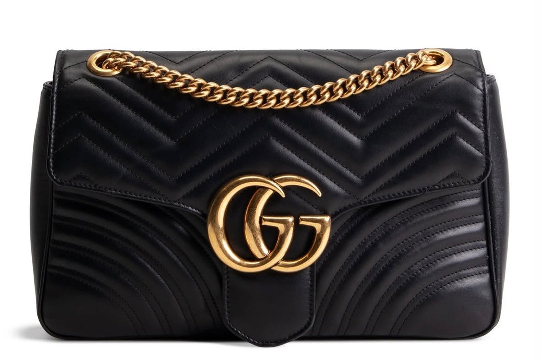 GUCCI GG MARMONT MATELASSÉ MEDIUM CALFSKIN LEATHER SHOULDER BAG