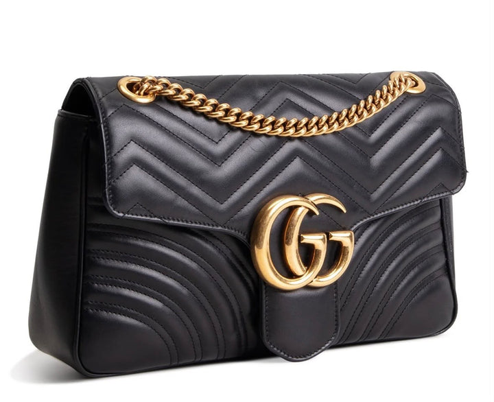 GUCCI GG MARMONT MATELASSÉ MEDIUM CALFSKIN LEATHER SHOULDER BAG