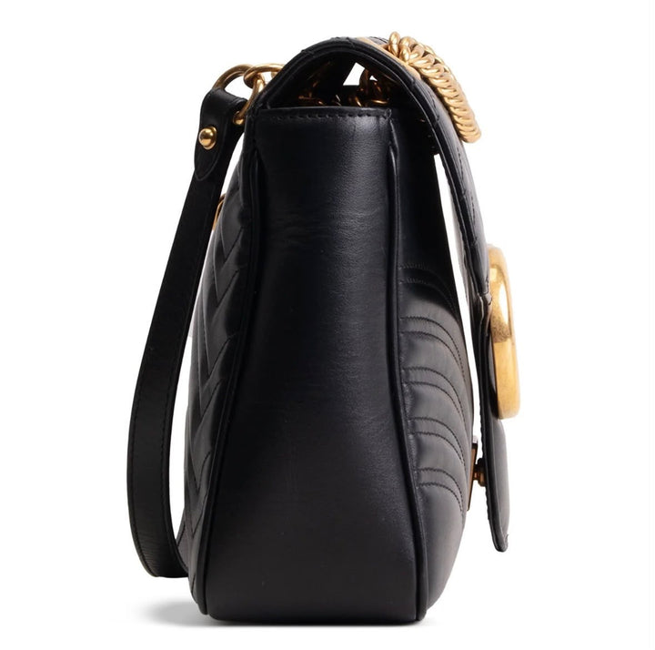 GUCCI GG MARMONT MATELASSÉ MEDIUM CALFSKIN LEATHER SHOULDER BAG