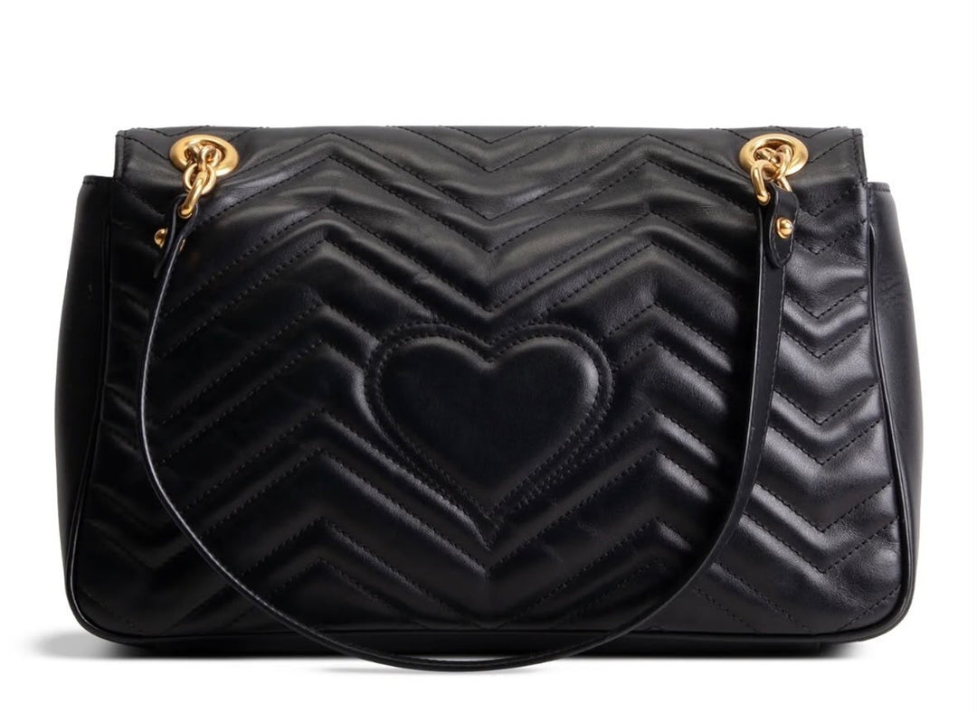 GUCCI GG MARMONT MATELASSÉ MEDIUM CALFSKIN LEATHER SHOULDER BAG