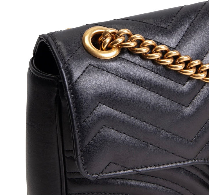 GUCCI GG MARMONT MATELASSÉ MEDIUM CALFSKIN LEATHER SHOULDER BAG