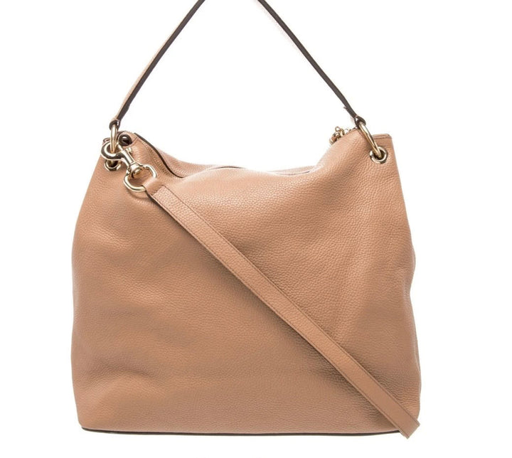GUCCI CAMELIA PEBBLED CALFSKIN LEATHER SOHO HOBO BAG
