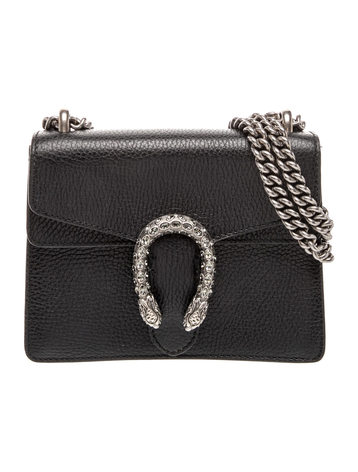 GUCCI DIONYSUS SMALL GRAINED CALFSKIN LEATHER SHOULDER BAG