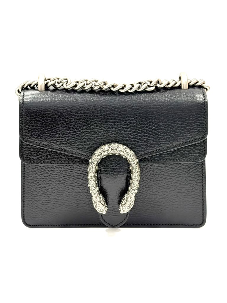GUCCI DIONYSUS SMALL GRAINED CALFSKIN LEATHER SHOULDER BAG