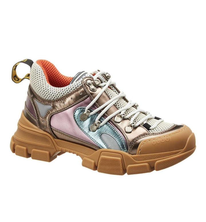 GUCCI FLASHTREK MULTICOLOR METALLIC SNEAKERS