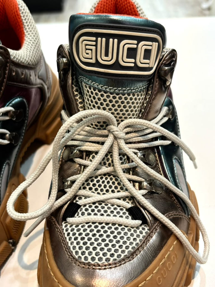 GUCCI FLASHTREK MULTICOLOR METALLIC SNEAKERS