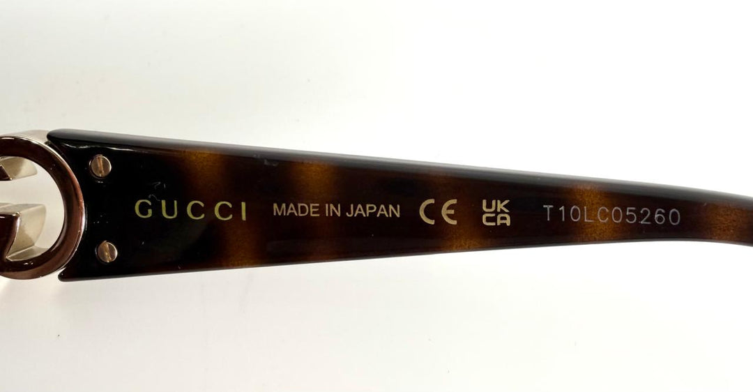 GUCCI GG1660S HAVANA OVAL TORTOISESHELL SUNGLASSES