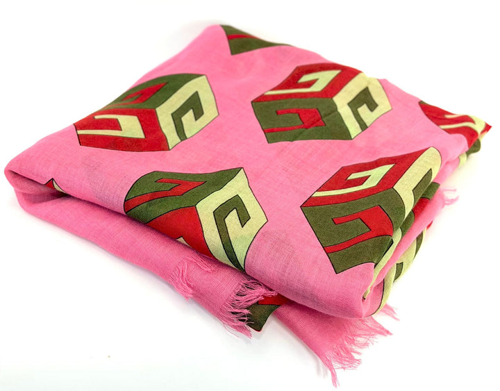 GUCCI GG CUBES SILK BLEND SCARF
