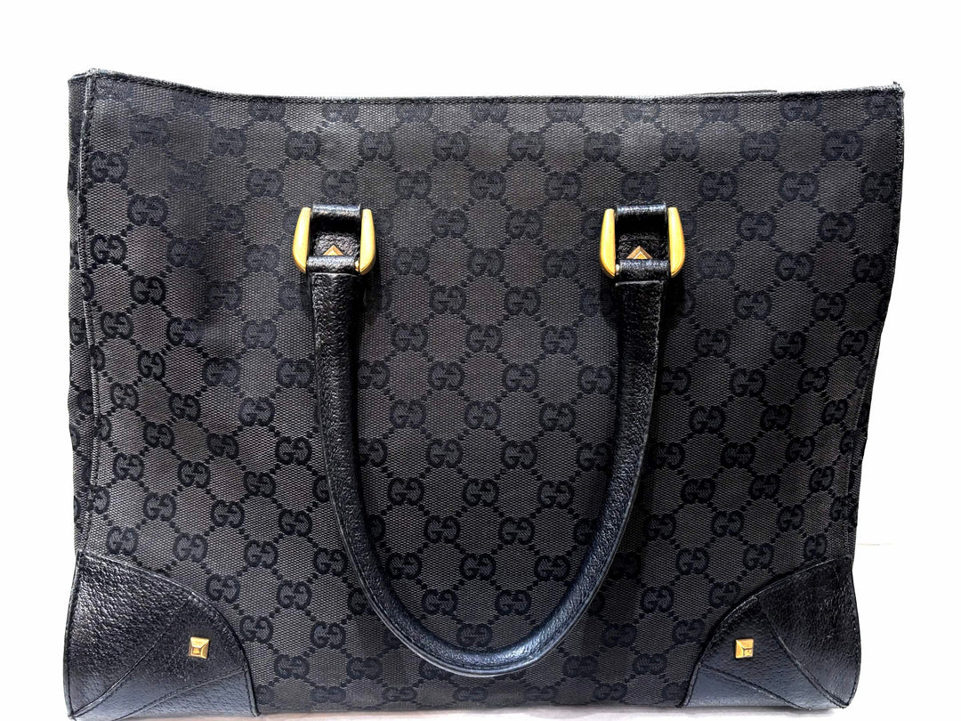 GUCCI GG CANVAS NAILHEAD TOTE BAG