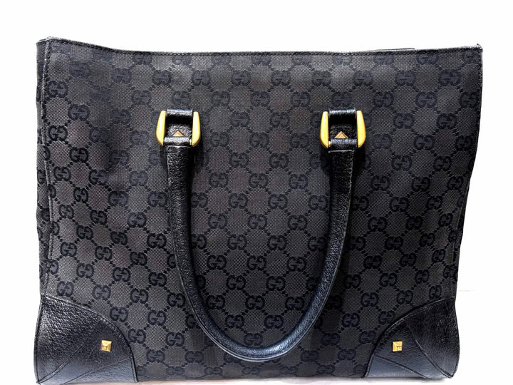 GUCCI GG CANVAS NAILHEAD TOTE BAG