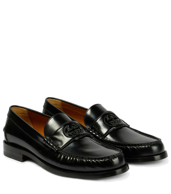 GUCCI GG CUTOUT MILLENNIAL REBOT LEATHER LOAFERS