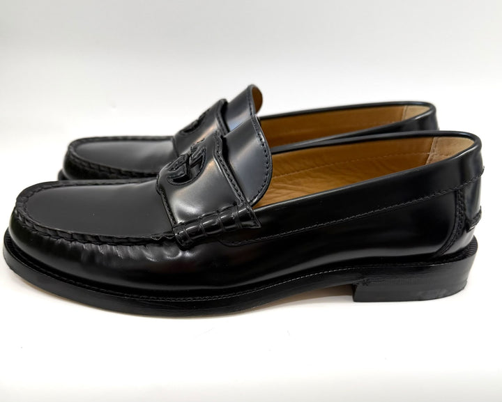 GUCCI GG CUTOUT MILLENNIAL REBOT LEATHER LOAFERS