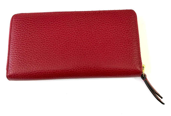 GUCCI GG MARMONT CALFSKIN LEATHER ZIP AROUND WALLET