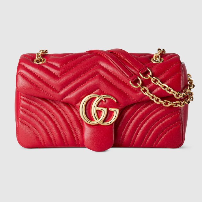 GUCCI GG MARMONT MATELASSÉ QUILTED CALFSKIN MEDIUM SHOULDER BAG