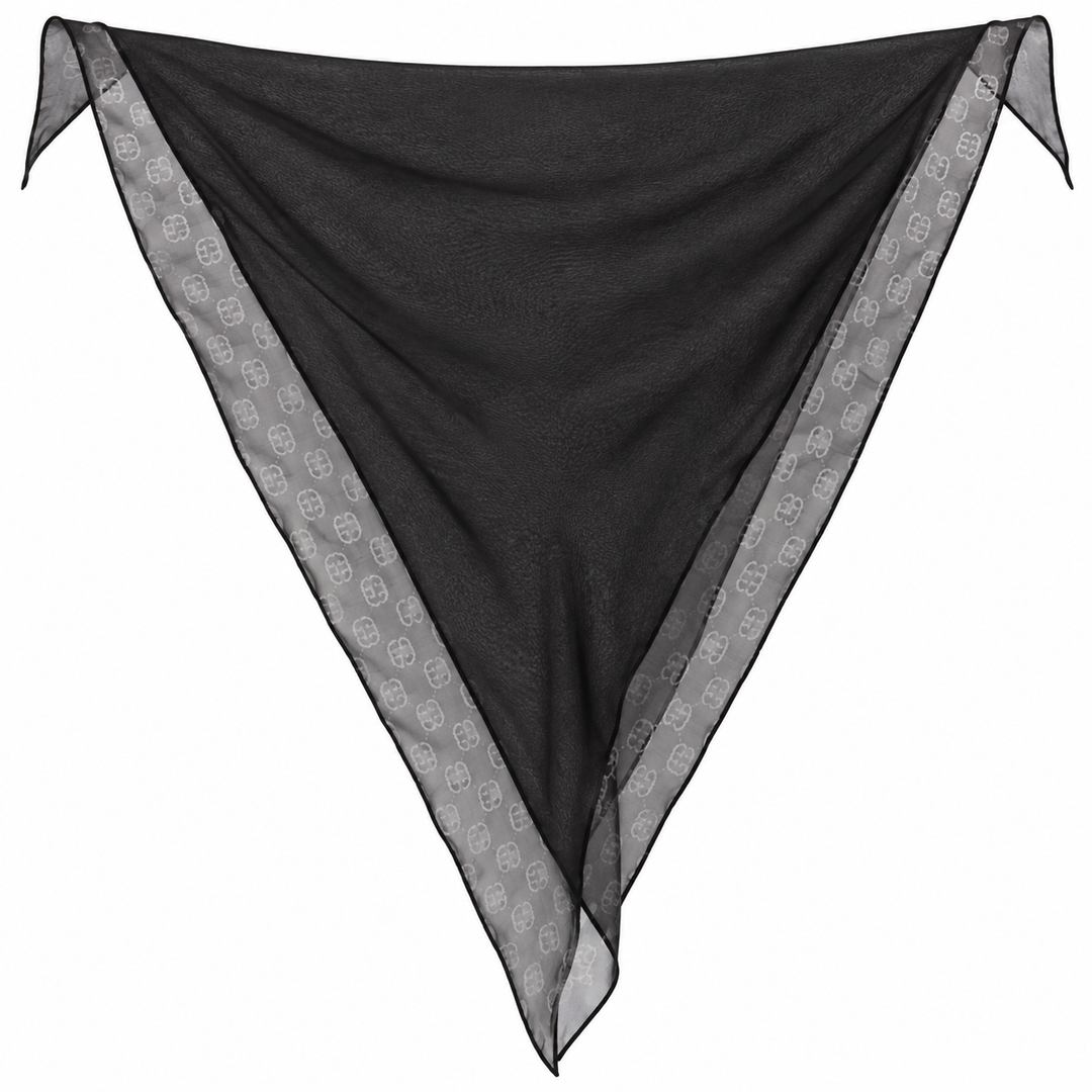 GUCCI GG MONOGRAM SHEER SILK SCARF