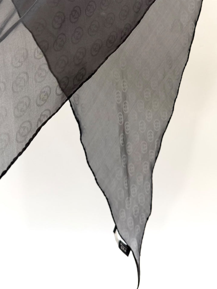 GUCCI GG MONOGRAM SHEER SILK SCARF