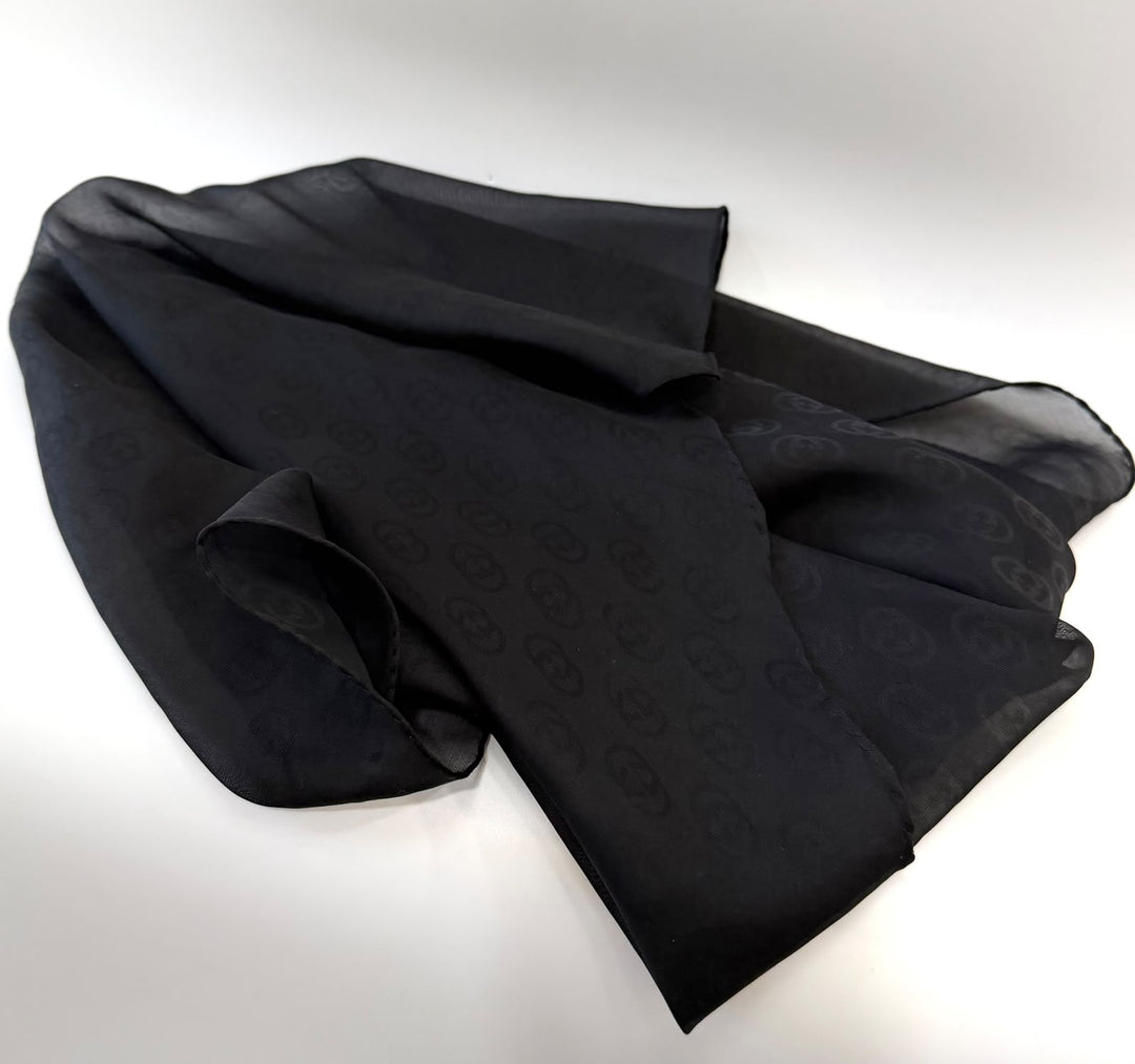 GUCCI GG MONOGRAM SHEER SILK SCARF