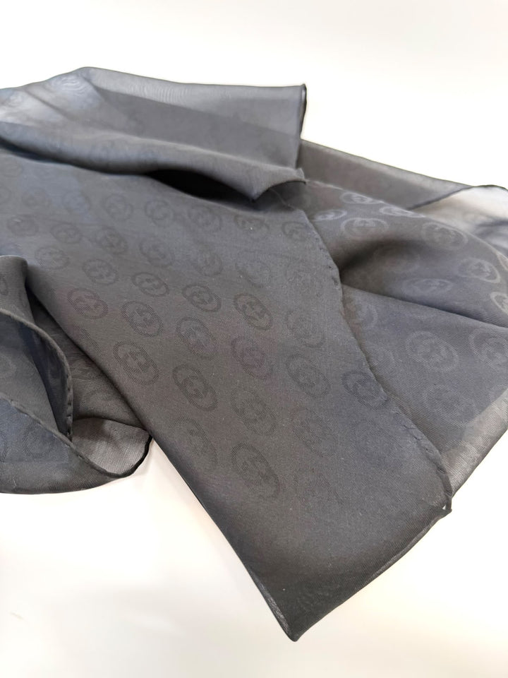 GUCCI GG MONOGRAM SHEER SILK SCARF