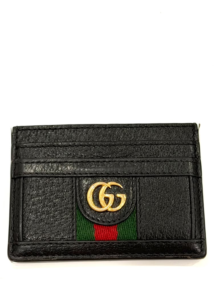 GUCCI GG OPHIDIA CALFSKIN LEATHER CARD HOLDER