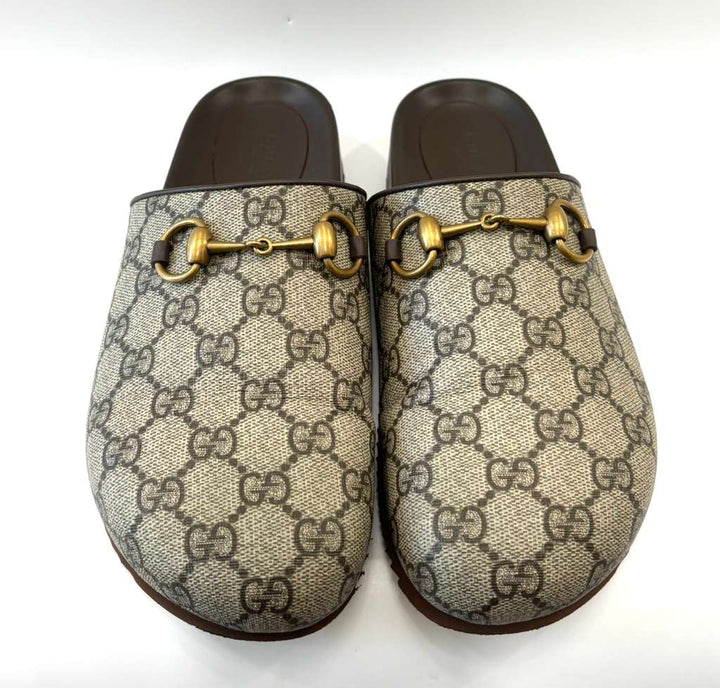 GUCCI GG SUPREME HORSEBIT MULES