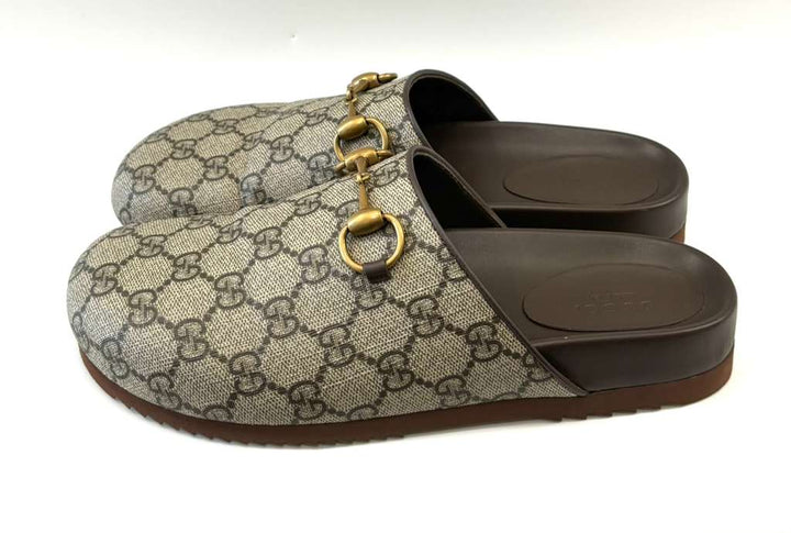 GUCCI GG SUPREME HORSEBIT MULES
