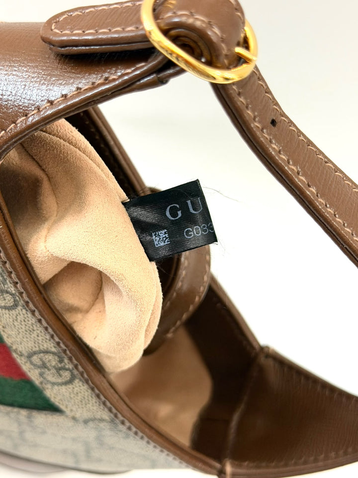 GUCCI GG SUPREME MONOGRAM WEB MINI JACKIE 1961 HOBO BAG