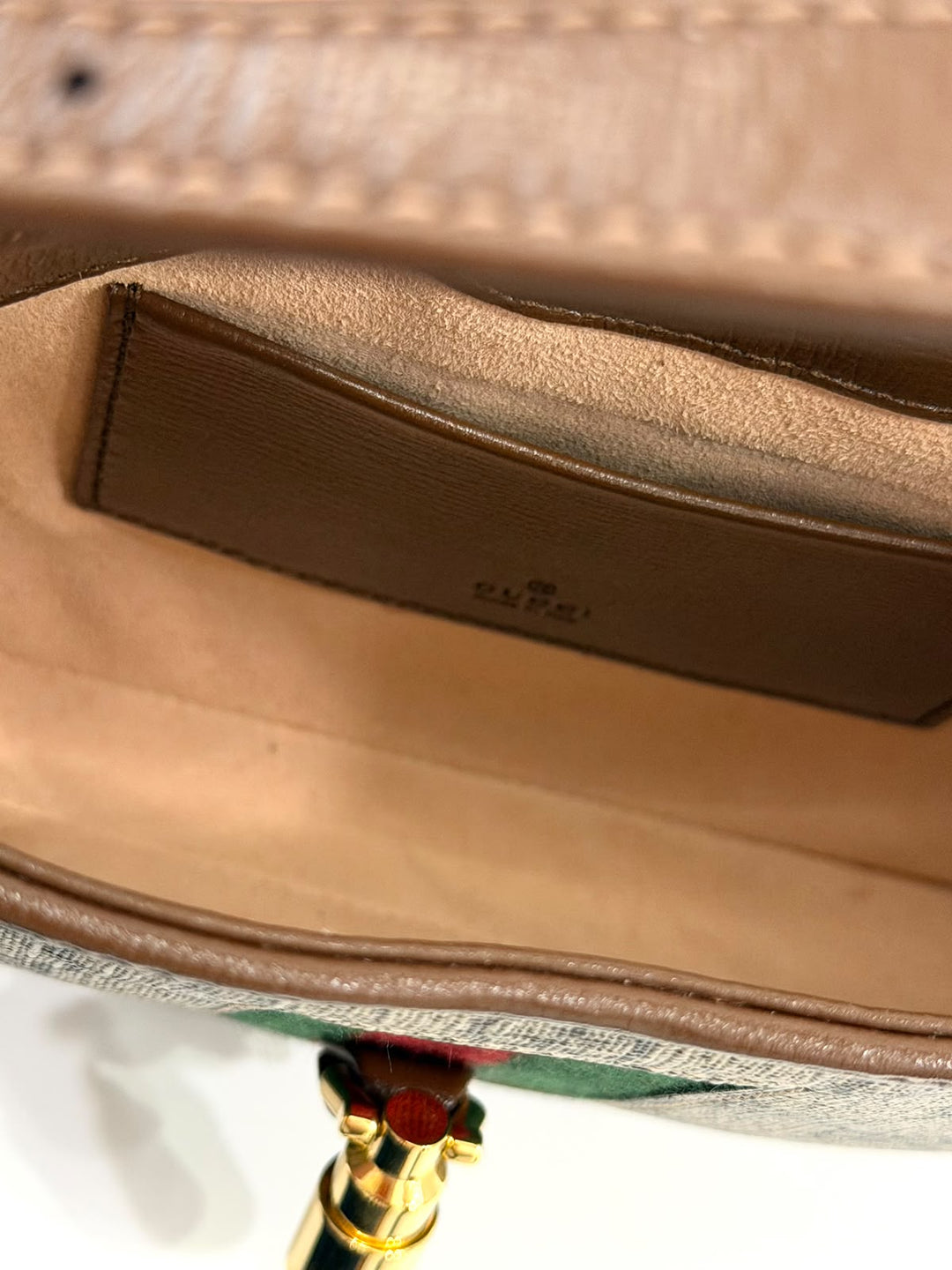 GUCCI GG SUPREME MONOGRAM WEB MINI JACKIE 1961 HOBO BAG