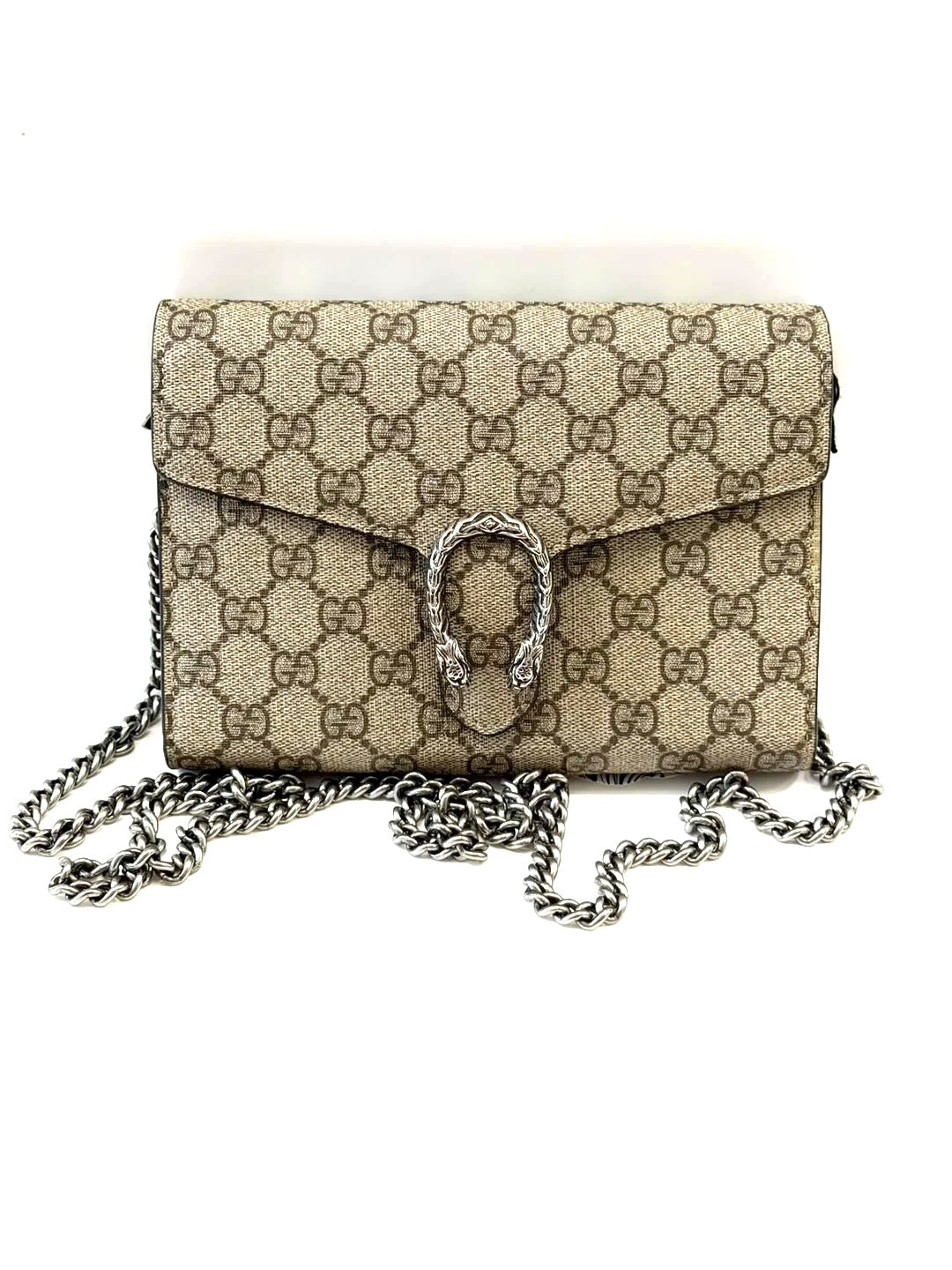GUCCI GG SUPREME MONOGRAM DIONYSUS WALLET ON CHAIN