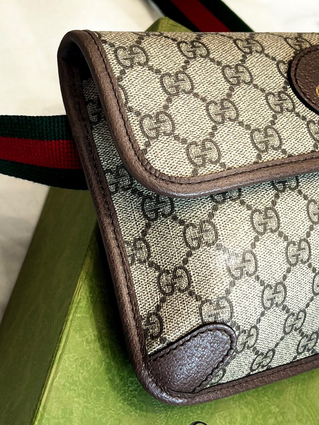 GUCCI GG SUPREME MONOGRAM NEO VINTAGE WEB BELT BAG
