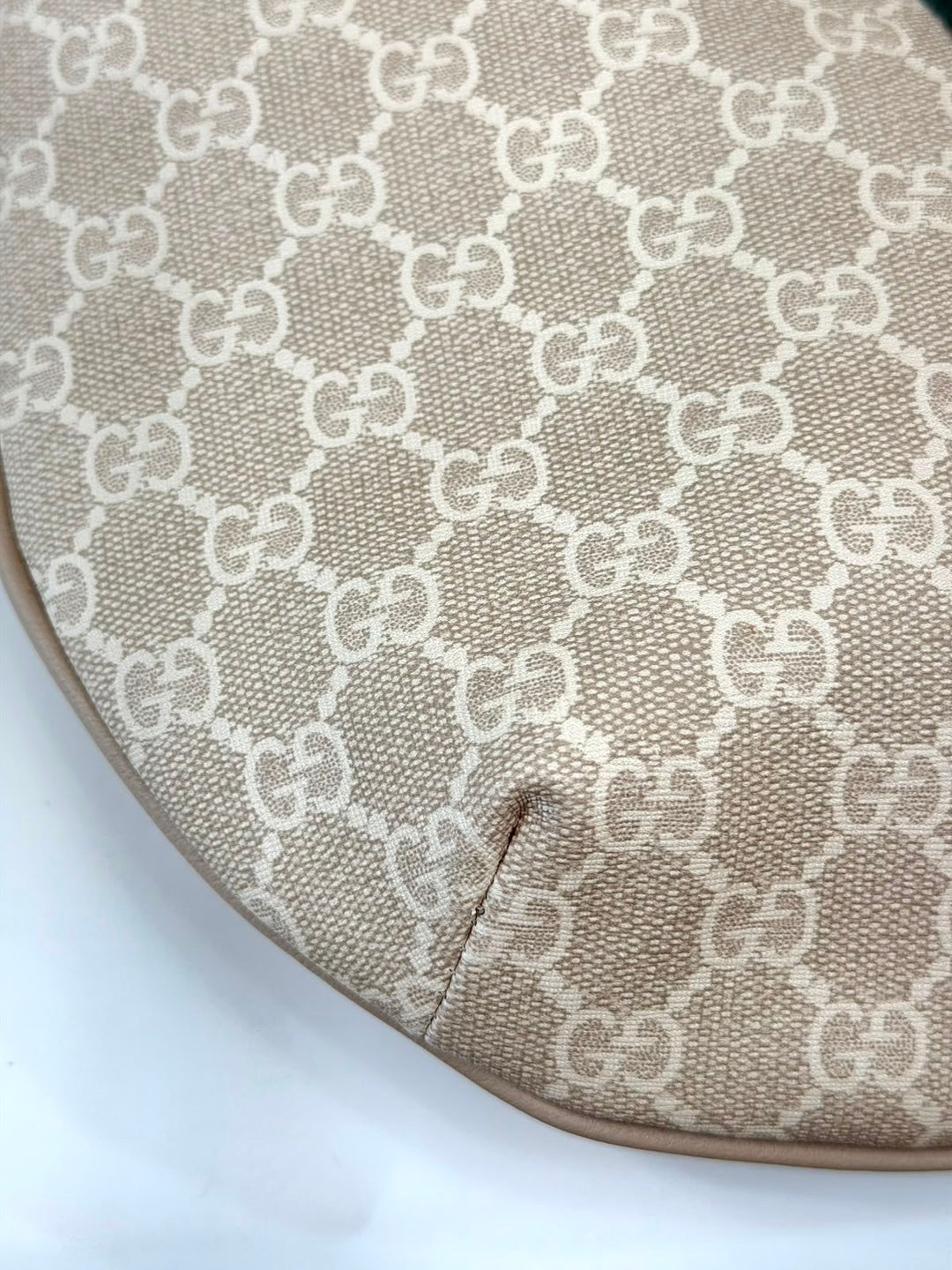 GUCCI GG SUPREME MONOGRAM WEB SMALL OPHIDIA SHOULDER BAG