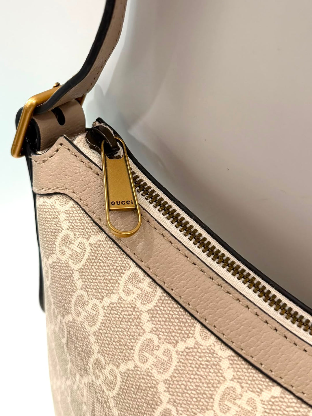 GUCCI GG SUPREME MONOGRAM WEB SMALL OPHIDIA SHOULDER BAG