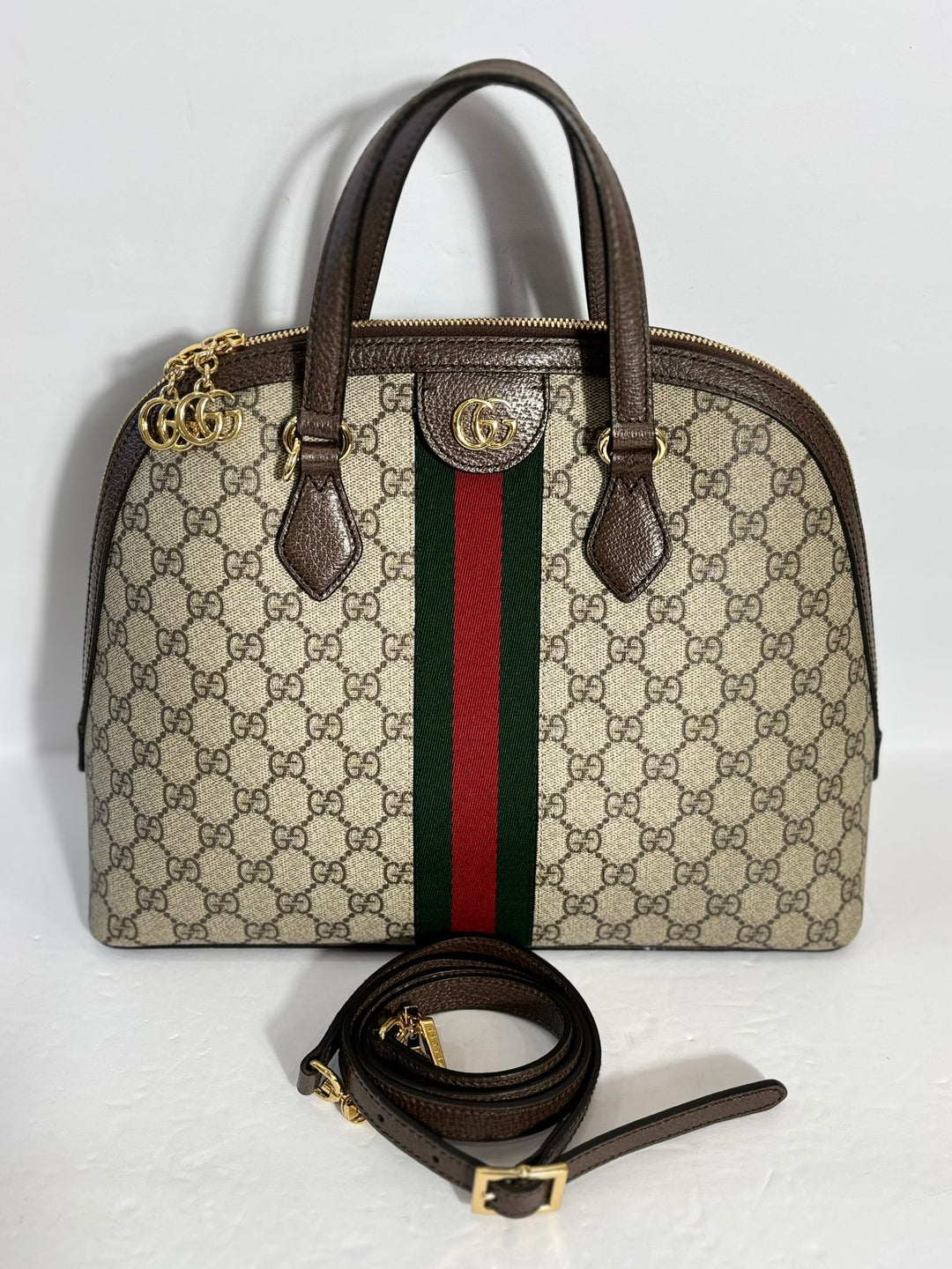 GUCCI GG SUPREME OPHIDIA MEDIUM BAG