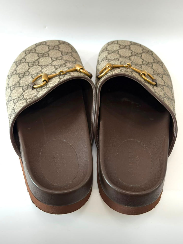 GUCCI GG SUPREME HORSEBIT MULES