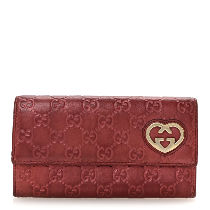 GUCCI GUCCISSIMA LOVELY HEART LONG WALLET