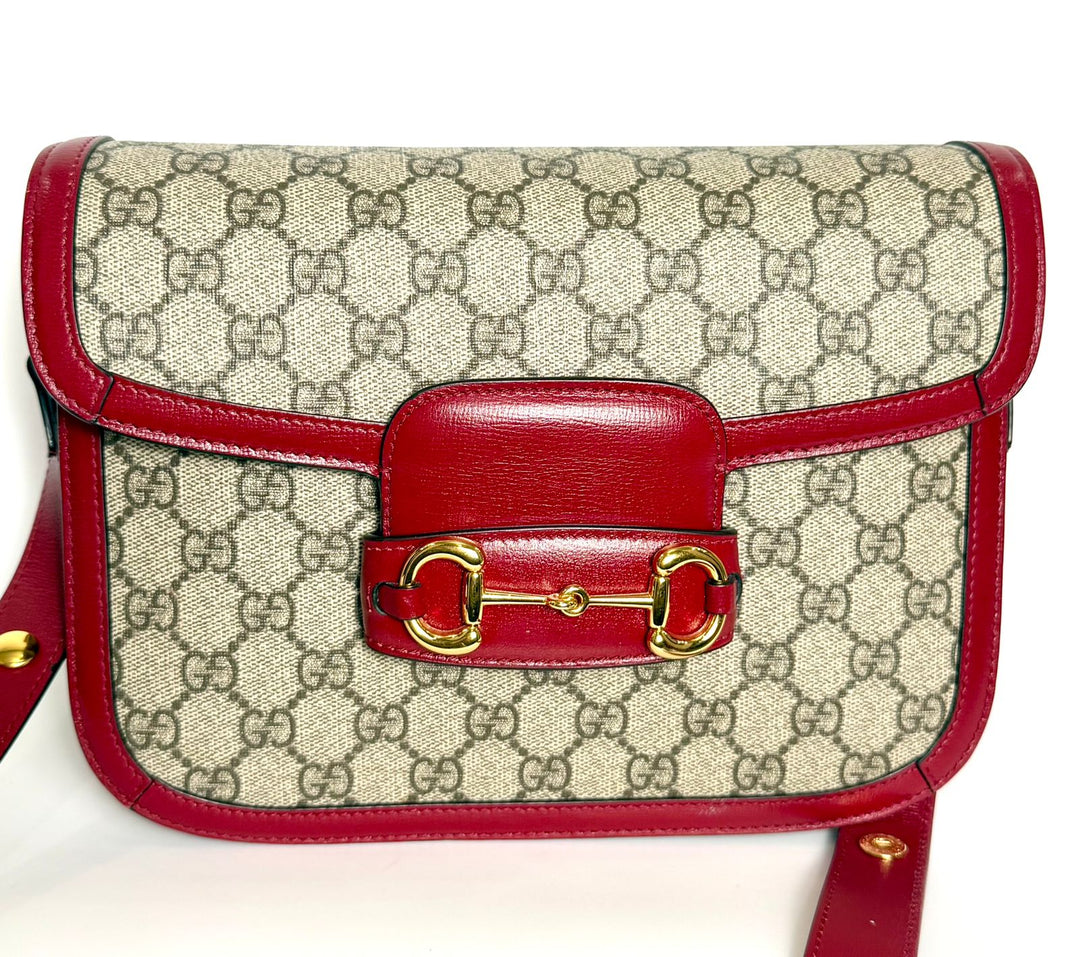 GUCCI GG SUPREME HORSEBIT 1955 SHOULDER BAG