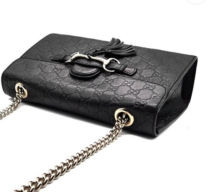 GUCCI MICROGUCCISSIMA MEDIUM EMILY CHAIN SHOULDER BAG