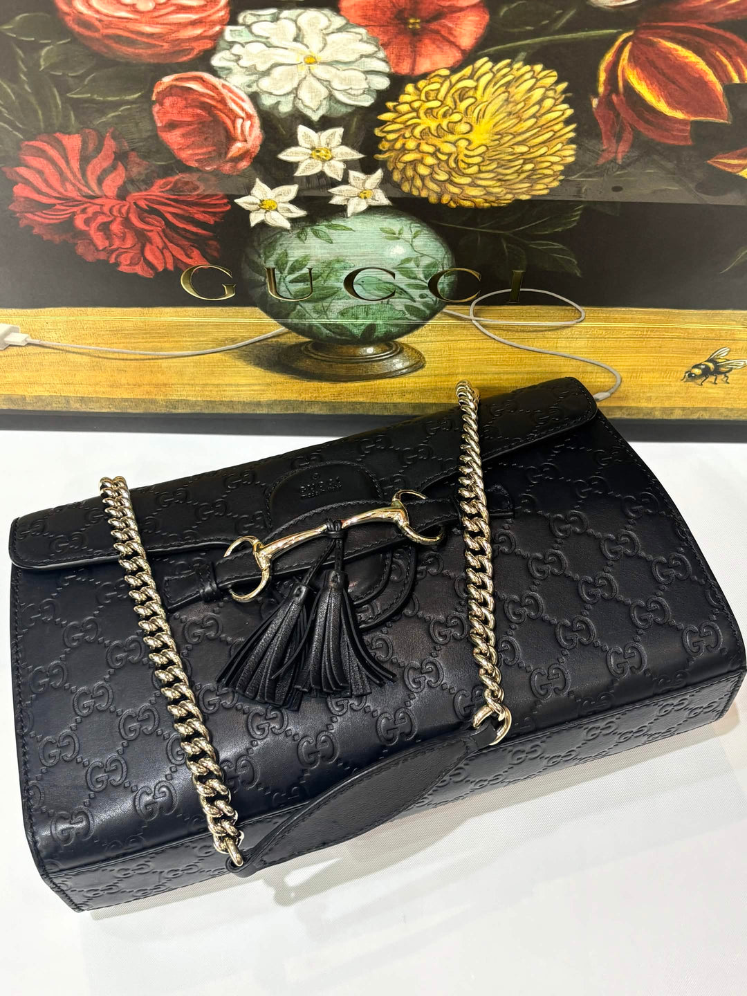 GUCCI MICROGUCCISSIMA MEDIUM EMILY CHAIN SHOULDER BAG