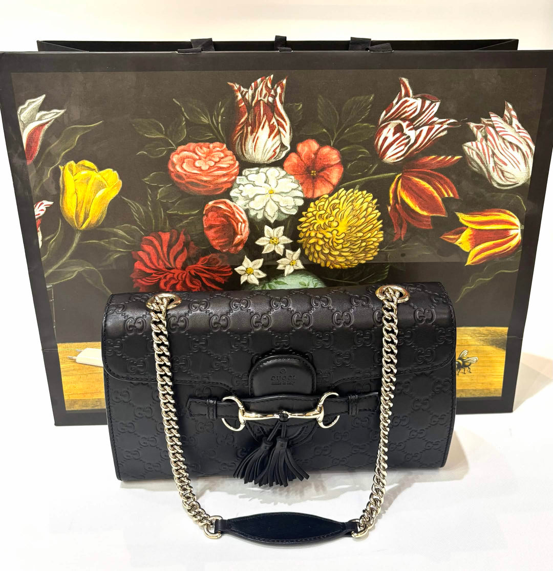 GUCCI MICROGUCCISSIMA MEDIUM EMILY CHAIN SHOULDER BAG