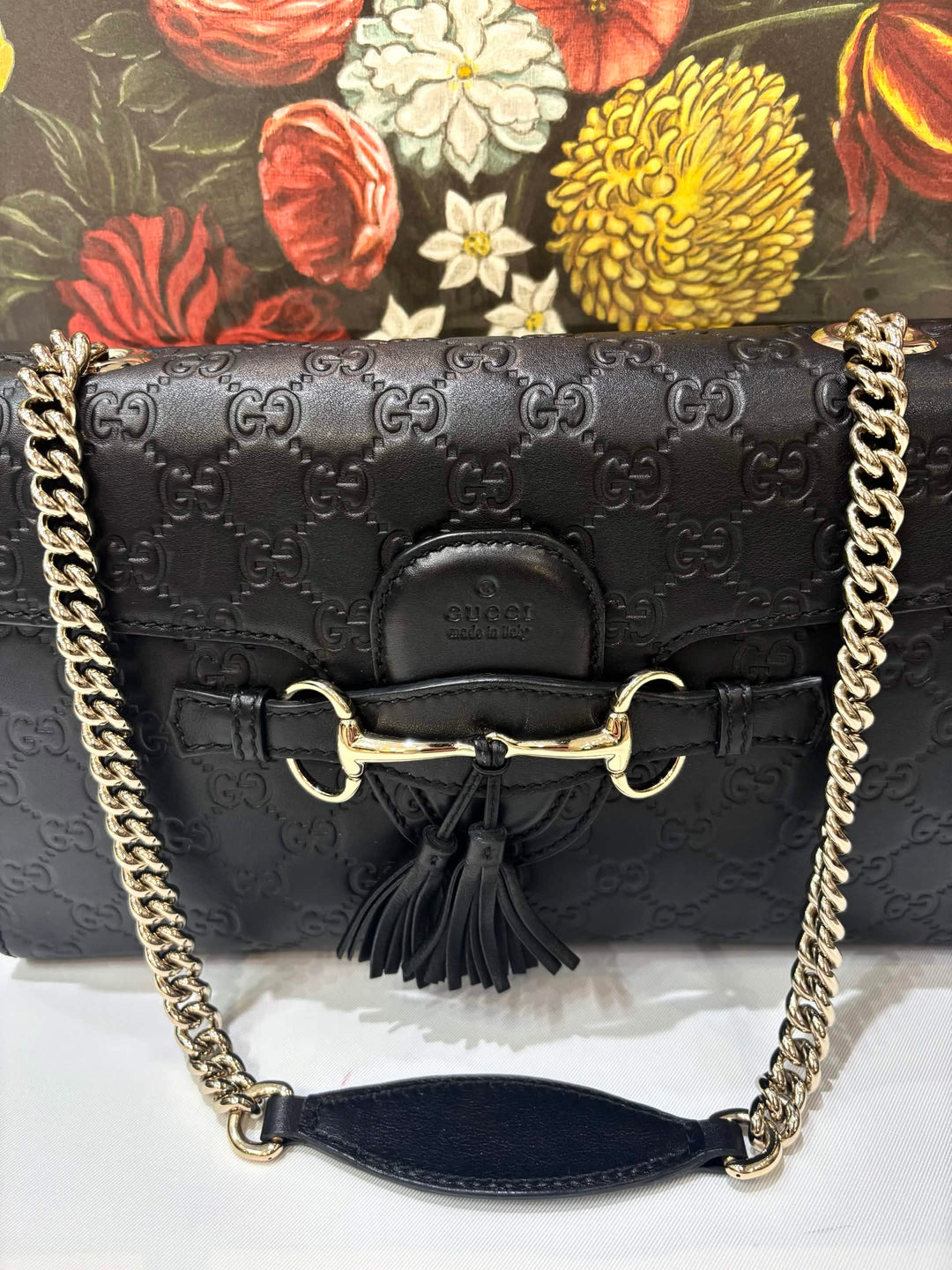 GUCCI MICROGUCCISSIMA MEDIUM EMILY CHAIN SHOULDER BAG