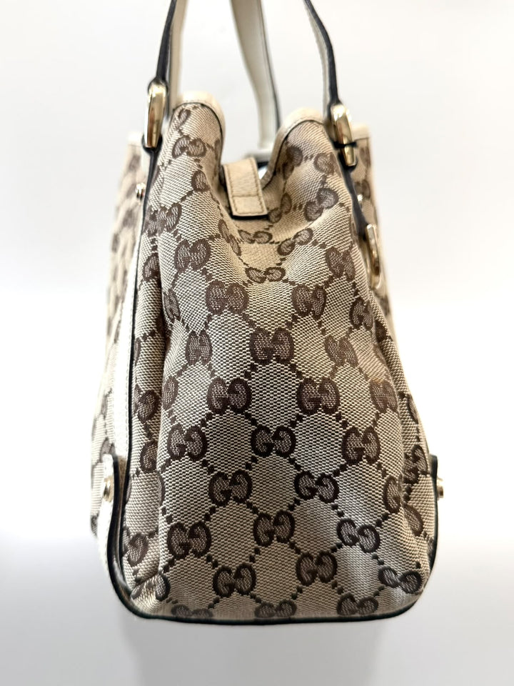 GUCCI MONOGRAM MEDIUM ABBEY SHOULDER BAG